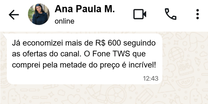 Depoimento de membro