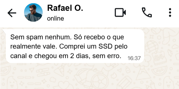 Depoimento de membro